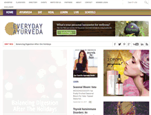 Tablet Screenshot of everydayayurveda.org